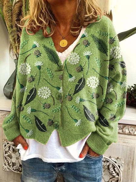 Selmora™ | Green Cardigan
